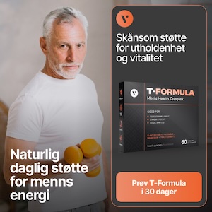 Prøv T-Formula med 50% rabatt i 30 dager