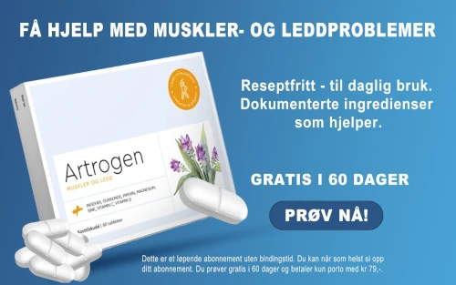 Artrogen kosttilskudd som gratis prøvepakke nå