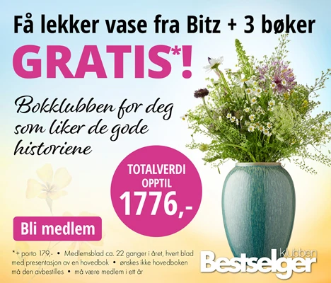 Bitz vase i gave fra Bestselgerklubben