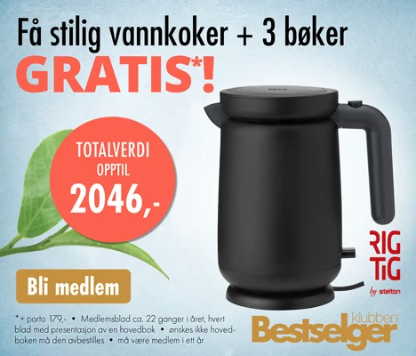 Nye medlemmer i Bestselgerklubben får gratis vannkoker
