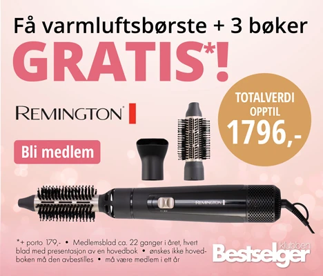 Remington varmluftsbørste 800W i gave fra Bestselgerklubben