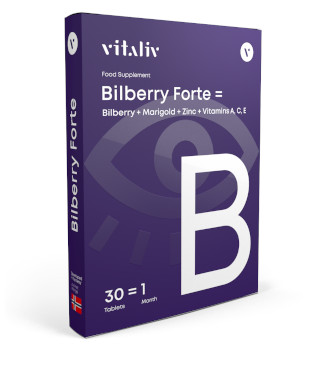 Prøv Bilberry Forte gratis i 30 dager (betal kun porto)