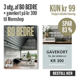 3 utgaver av BO BEDRE + Gavekort til Moreshop