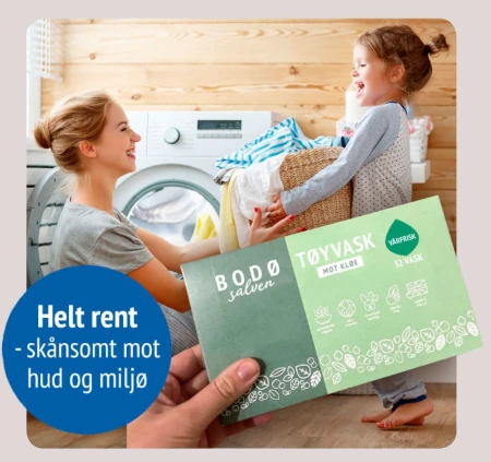Vaskemiddel mot kløe - Bødøsalven Tøyvask i arkform
