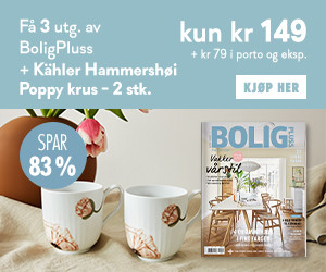 3 utgaver av BoligPluss + Kähler Hammershøi Poppy-krus