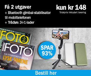 Digital Foto 2 utg for kr 148 + Gimbal-stabilisator & lader