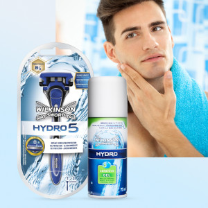 Startpakke med Hydro 5 høvel fra Wilkinson Sword