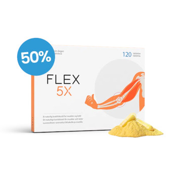 Flex 5X for muskler og ledd - Prøv i 60 dager til 50%