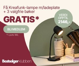 Gratis Kreafunk-lampe og tre bøker hos Bestselgerklubben