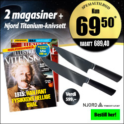 2 nr av Illustrert Vitenskap + Njord Titanium knivsett