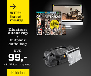 2 utg av Illustrert Vitenskap + Outpack duffelbag 30L