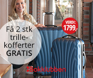 Lekkert koffertsett i velkomstgave fra Bokklubben Nye Bøker