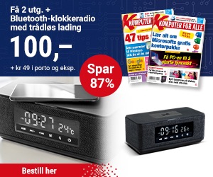 Komputer for alle + Bluetooth-klokkeradio med trådløs lading