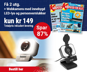Få 2 magasiner av Komputer for Alle + Webkamera i gave