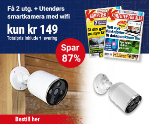 2 nr. af Komputer for alle + Utendørs smartkamera med wifi