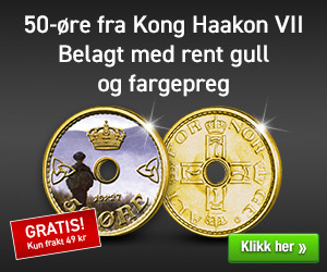 Kong Haakon VII 50-øre Soria Moria fra Samlerhuset