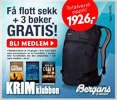 Bergans Hugger 25L ryggsekk i gave fra Krimklubben