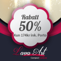 50% rabatt på Lava Art Cosmetic