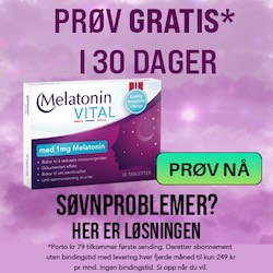 Søvnproblemer? Prøv Melatonin Vital gratis