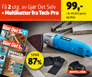 Gjør Det Selv + Multikutter fra Tech-Pro for kr 99 + porto