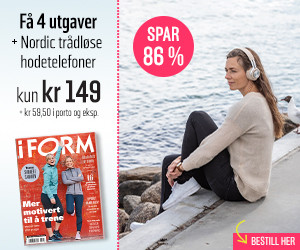 4 utgaver av I FORM og Nordic trådløse hodetelefoner