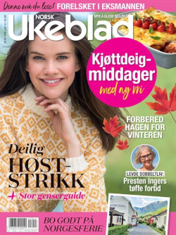 13 nr av Norsk Ukeblad + Weekendbag kr 298 (-73%)