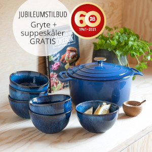 Nye Bøker bokklubb + Ada suppeboller 6 stk + Gryte jeansblå