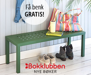 Få Oslo olivengrønn benk gratis (verdi kr 1999) fra Bokklubben Nye Bøker