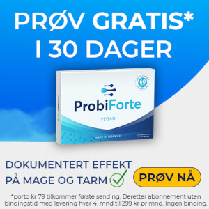 ProbiForte Probiotiske Melkesyrebakterier 30 dager gratis