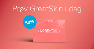 50% rabatt på GreatSkin - kun kr 199 2 måneder