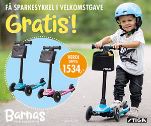 Gratis Stiga sparkesykkel +3 bøker fra Barnas Egen Bokverden