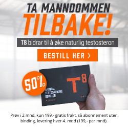 T8 Natural Booster med ZMA i 2 mnd for kun 199 kr