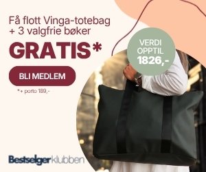 Totebag fra Vinga og 3 bøker gratis i Bestselgerklubben
